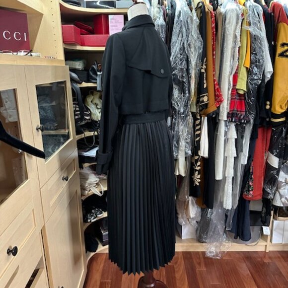 Sandro Black Size 36 Trench Coat Brand New with Tags - Picture 6 of 14